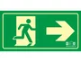 Syssa Señal de Salida de Emergencia Flecha Derecha en PVC Fotoluminiscente 320x160 mm
