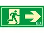 Syssa Señal de Salida de Emergencia Flecha Derecha en PVC Fotoluminiscente 320x160 mm