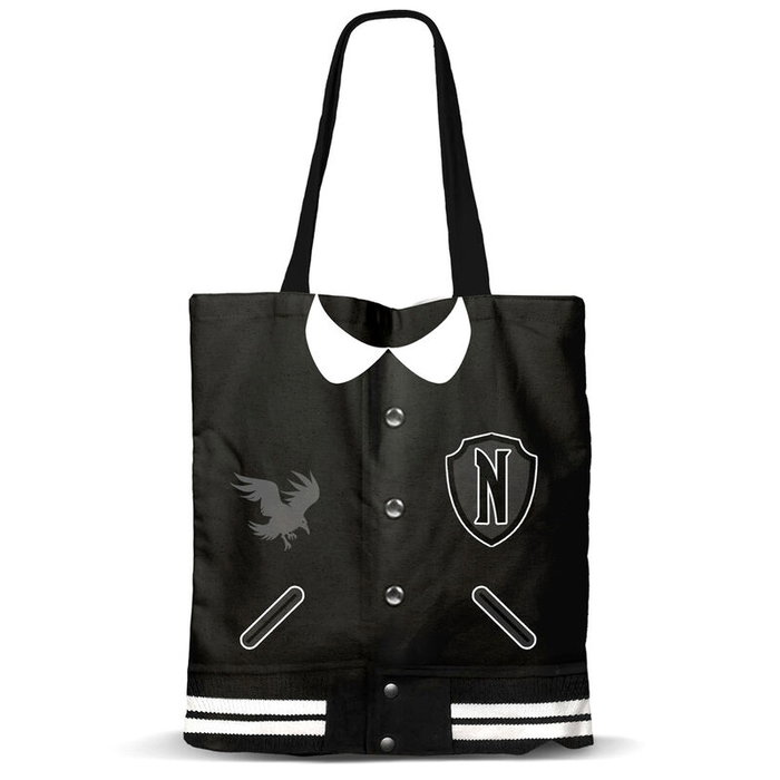 Karactermania Bolsa de la Compra Shopping Miércoles Varsity Negro