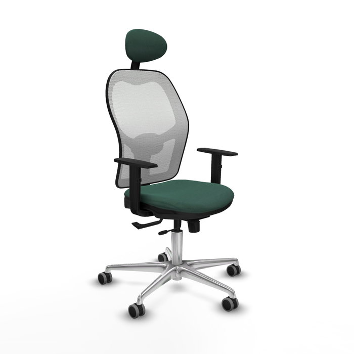 PIQUERAS Y CRESPO Silla de oficina Jorquera Verde botella y Blanco PIQUERAS Y CRESPO Silla de oficina Jorquera Verde botella y Blanco