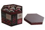 DKD Home Decor Bola Navidad Alpina Rojo Negro Cuadros Set 14 Piezas 25x16x25 cm