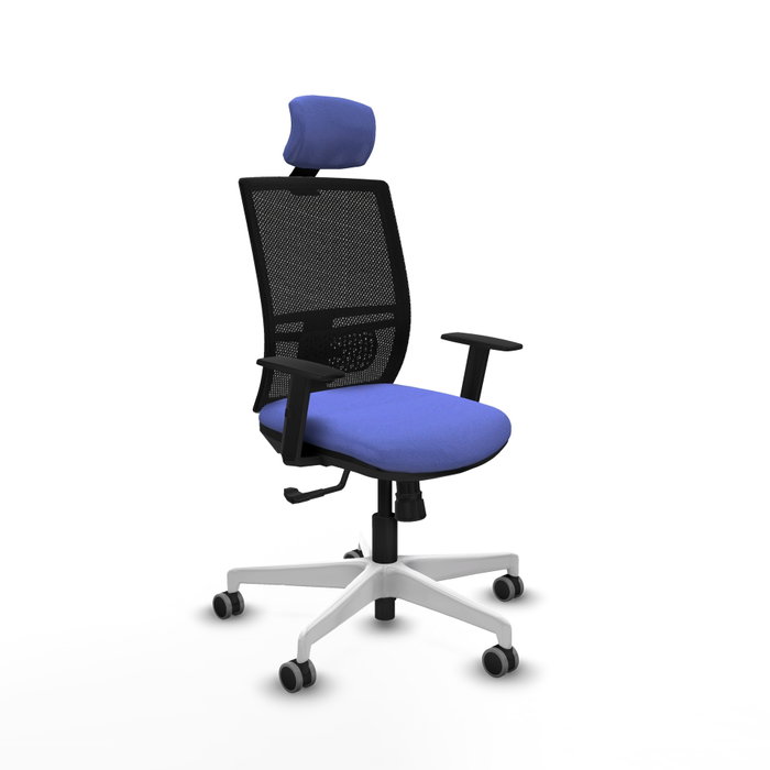 PIQUERAS Y CRESPO Silla de oficina Yunquera con mecanismo Sincro, Azul claro y Negro PIQUERAS Y CRESPO Silla de oficina Yunquera con mecanismo Sincro, Azul claro y Negro