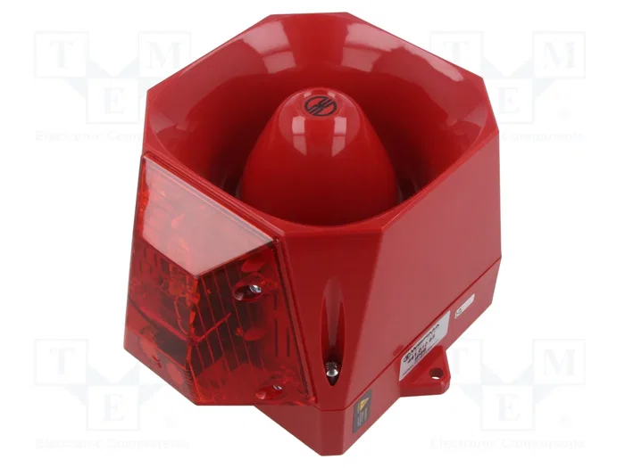WERMA Señalizador luminoso y sonoro rojo WERMA Señalizador luminoso y sonoro rojo