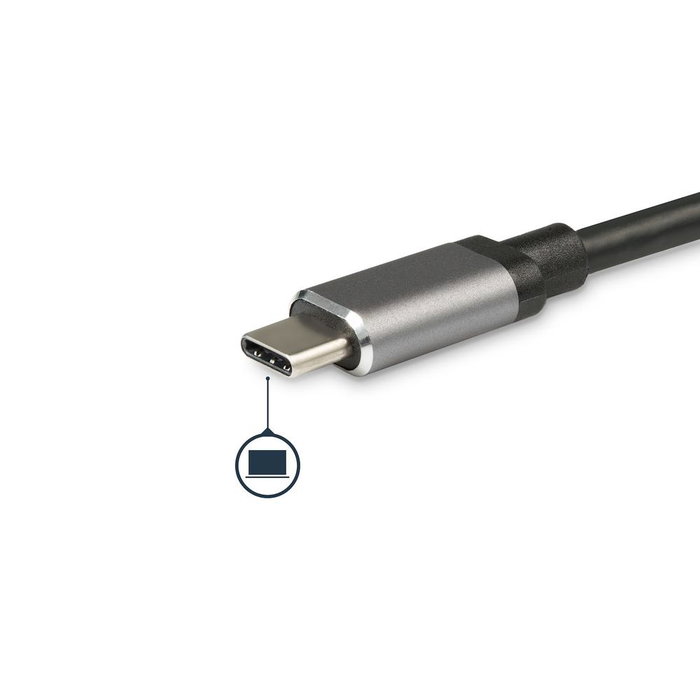 Startechcom Estación de Conexión USB Tipo C con HDMI, USB-A, Ethernet Gigabit y Lector de Tarjetas SD/MMC