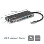 Startechcom Estación de Conexión USB Tipo C con HDMI, USB-A, Ethernet Gigabit y Lector de Tarjetas SD/MMC