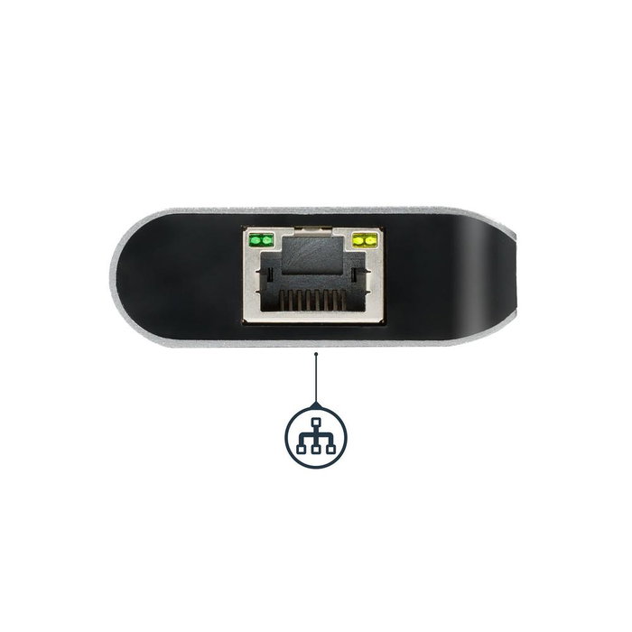Startechcom Estación de Conexión USB Tipo C con HDMI, USB-A, Ethernet Gigabit y Lector de Tarjetas SD/MMC
