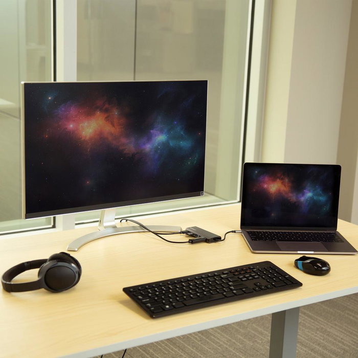 Startechcom Estación de Conexión USB Tipo C con HDMI, USB-A, Ethernet Gigabit y Lector de Tarjetas SD/MMC