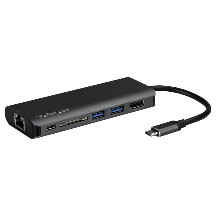 StarTech.com Docking Station USB-C con HDMI, Ethernet, Lector SD y PD 60W