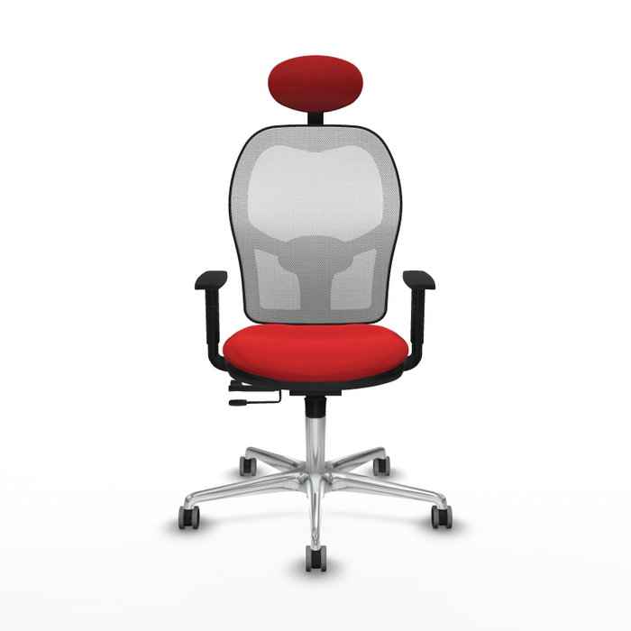 PIQUERAS Y CRESPO Silla de oficina Jorquera con mecanismo Sincro/Traslack, Rojo y Blanco PIQUERAS Y CRESPO Silla de oficina Jorquera con mecanismo Sincro/Traslack, Rojo y Blanco