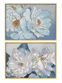 DKD Home Decor Cuadro Lienzo Flores Surtido de 2 Unidades