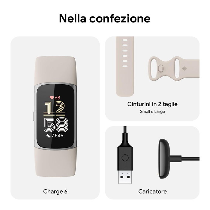 Reloj Hombre Fitbit Charge 6 Blanco