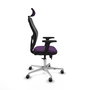 PIQUERAS Y CRESPO Silla de oficina Jorquera con mecanismo Sincro/Traslack, Morado y Negro