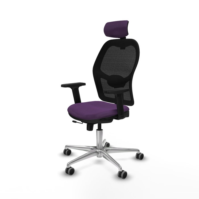 PIQUERAS Y CRESPO Silla de oficina Jorquera con mecanismo Sincro/Traslack, Morado y Negro PIQUERAS Y CRESPO Silla de oficina Jorquera con mecanismo Sincro/Traslack, Morado y Negro