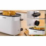 Bosch Tostadora MyMoment TAT2M121 - 2 Ranuras, 950W, Blanco, Función Centrado Automático del Pan, Descongelación, BPA Free