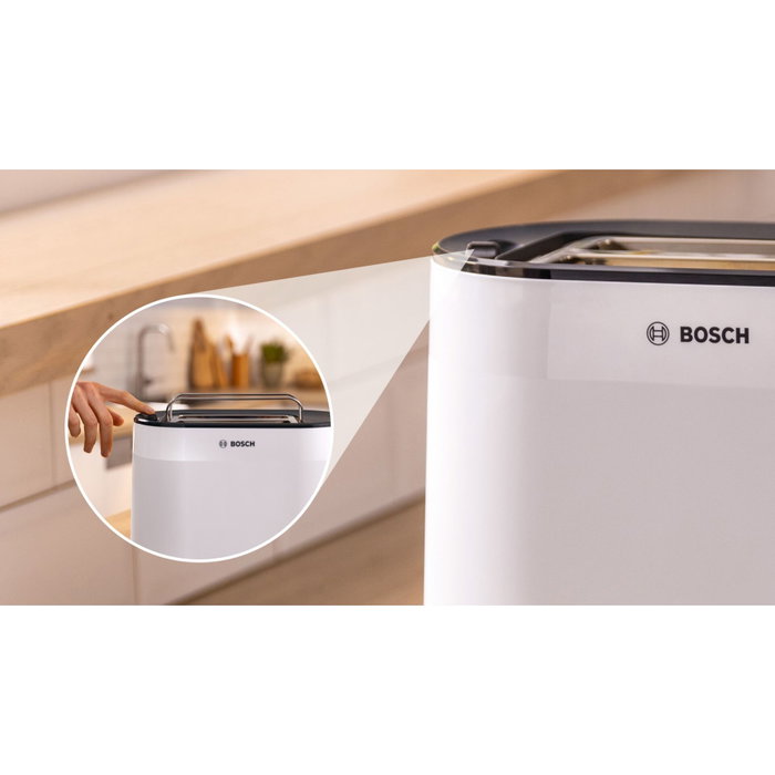Bosch MyMoment TAT2M121 Tostadora de 2 Ranuras, 950W, Blanco