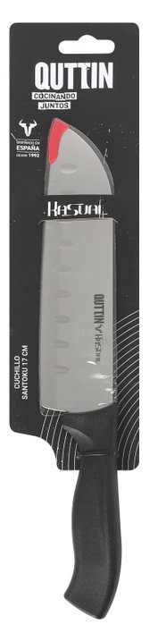 Quttin Cuchillo Santoku Cocina con Alveol 17 cm Kasual (24 Unidades)