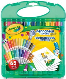 CRAYOLA Maletín de 25 rotuladores lavables y 40 hojas para colorear