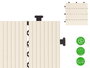 Ibergarden Baldosa Composite Beige 30x30x2.6 cm WPC (Madera PE) (Set de 6)