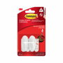 3M Command gancho de diseño pequeño, blanco, 2 uds + 4 tiras, max 450 gr