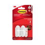 3M Command Gancho de Diseño Pequeño, Blanco, 2 uds + 4 Tiras, Máx. 450 g, Ref. 17082
