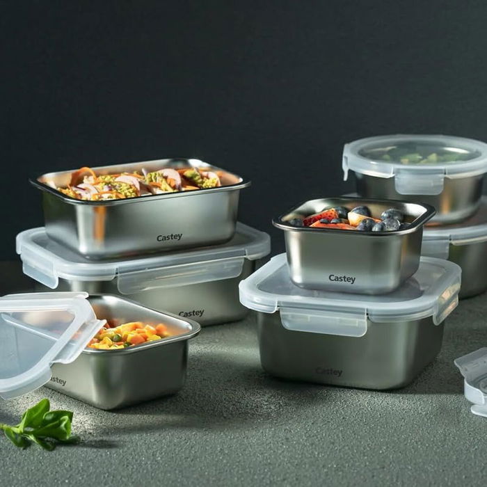 Fiambrera Castey C-B650 Plateado Acero Inoxidable Compacto 650 ml