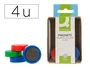 Q-Connect Iman para sujeción 25 mm colores surtidos caja de 4 unidades