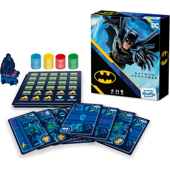 SHUFFLE Juego de Mesa Batman DC Comics, El Joker recluta secuaces para robos en Gotham, 2-4 Jugadores, 25 minutos SHUFFLE Juego de Mesa Batman DC Comics, El Joker recluta secuaces para robos en Gotham, 2-4 Jugadores, 25 minutos