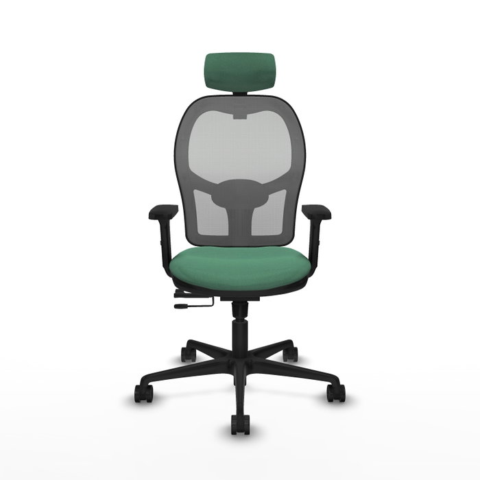 PIQUERAS Y CRESPO Silla de oficina Jorquera con mecanismo Sincro/Traslack, Verde esmeralda y Gris PIQUERAS Y CRESPO Silla de oficina Jorquera con mecanismo Sincro/Traslack, Verde esmeralda y Gris