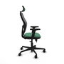 PIQUERAS Y CRESPO Silla de oficina Jorquera con mecanismo Sincro/Traslack, Verde esmeralda y Gris