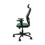 PIQUERAS Y CRESPO Silla de oficina Jorquera con mecanismo Sincro/Traslack, Verde esmeralda y Gris
