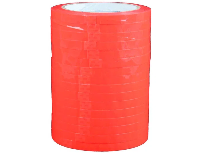 Q-connect Cinta Adhesiva para Máquinas Precintadoras de Bolsas, Roja, 66 m x 9 mm, Cierre Permanente y Resistente