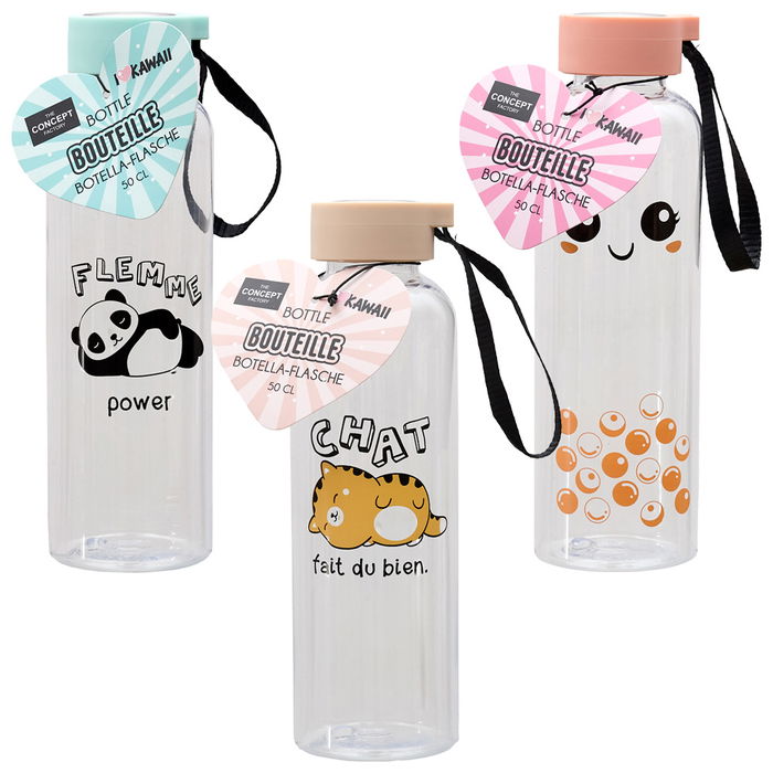 The Concept Factory Botella 500 Ml Kawaii Con Correa