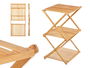 Giftdecor Estanteria Bambu 3 Baldas Plegable 40x62x33.5cm Natural (Set de 4)