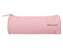 Liderpapel Estuche portatodo Classic cilíndrico ancho rosa