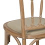 Ixia Silla Natural-Beige de Madera y Tejido 45 x 46 x 92 cm