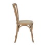 Ixia Silla Natural-Beige de Madera y Tejido 45 x 46 x 92 cm