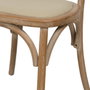 Ixia Silla Natural-Beige de Madera y Tejido 45 x 46 x 92 cm