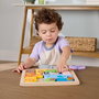 Fisher-Price JFG10 Puzzle De Madera De Animales Para Niños +3 Años Con 13 Piezas Y Bandeja Clasificadora