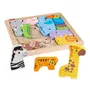 Fisher-Price JFG10 Puzzle De Madera De Animales Para Niños +3 Años Con 13 Piezas Y Bandeja Clasificadora