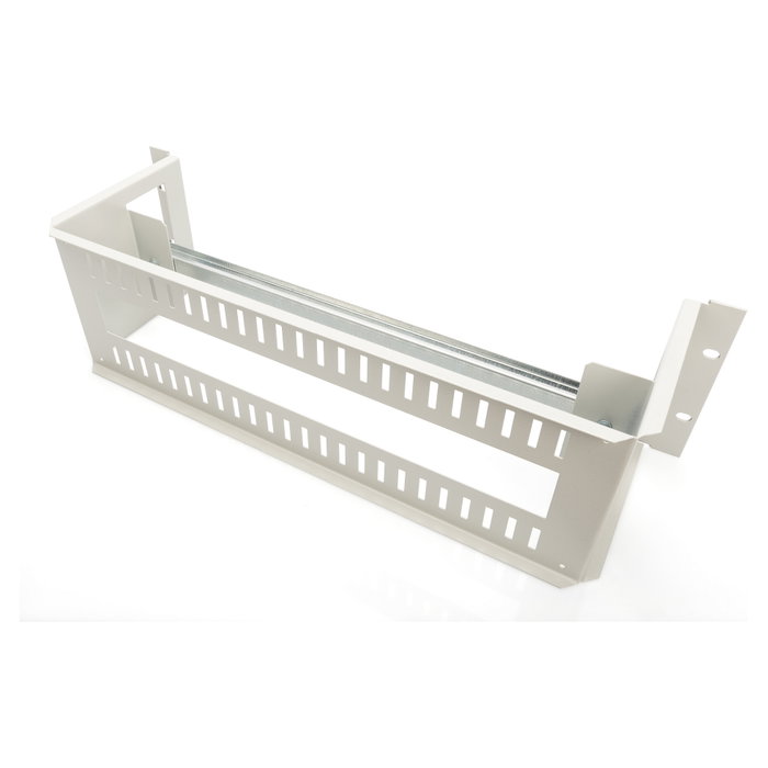 Digitus Panel de Carril DIN 3U 19 Pulgadas para Bastidor de 483 mm, Gris, Acero, Referencia Hutschienentrager