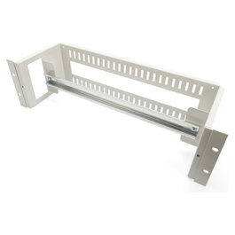 Digitus Panel de Carril DIN 3U 19 Pulgadas para Bastidor de 483 mm, Gris, Acero, Referencia Hutschienentrager
