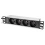 Digitus PDU 1U 10 pulgadas con 4 salidas CEE 7/5