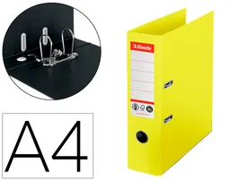 Esselte Archivador de Palanca N 1 CO2 Neutral DIN A4 Cartón Forrado Lomo 75 mm Amarillo Vivida
