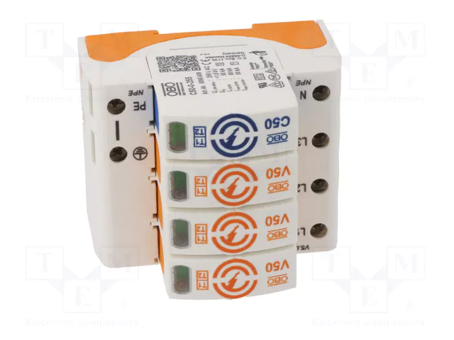 OBO BETTERMANN V50-3+NPE-280 CombiController V50 3+NPE 280V 30kA OBO BETTERMANN V50-3+NPE-280 CombiController V50 3+NPE 280V 30kA