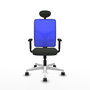 PIQUERAS Y CRESPO Silla de oficina Motilla con mecanismo Sincro, Azul y Negro