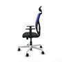 PIQUERAS Y CRESPO Silla de oficina Motilla con mecanismo Sincro, Azul y Negro