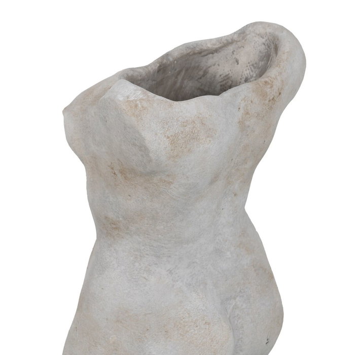 Ixia Macetero Busto Gris Cemento Decoración 19 x 13,50 x 27 cm