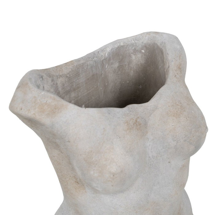 Ixia Macetero Busto Gris Cemento Decoración 19 x 13,50 x 27 cm