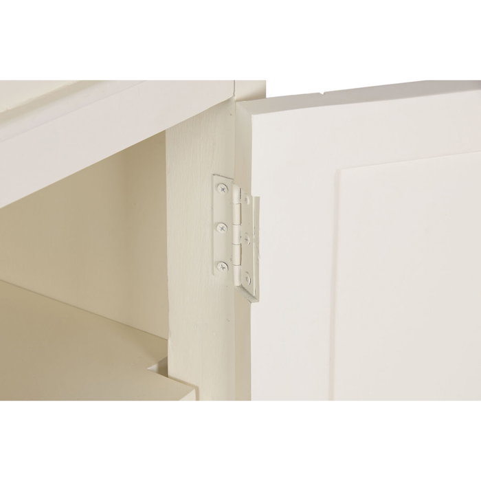 DKD Home Decor Vitrina Tradicional Crema Marron Oscuro Mango y MDF 150 x 190 x 45 cm con 6 cajones y 6 puertas