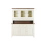 DKD Home Decor Vitrina Tradicional Crema Marron Oscuro Mango y MDF 150 x 190 x 45 cm con 6 cajones y 6 puertas